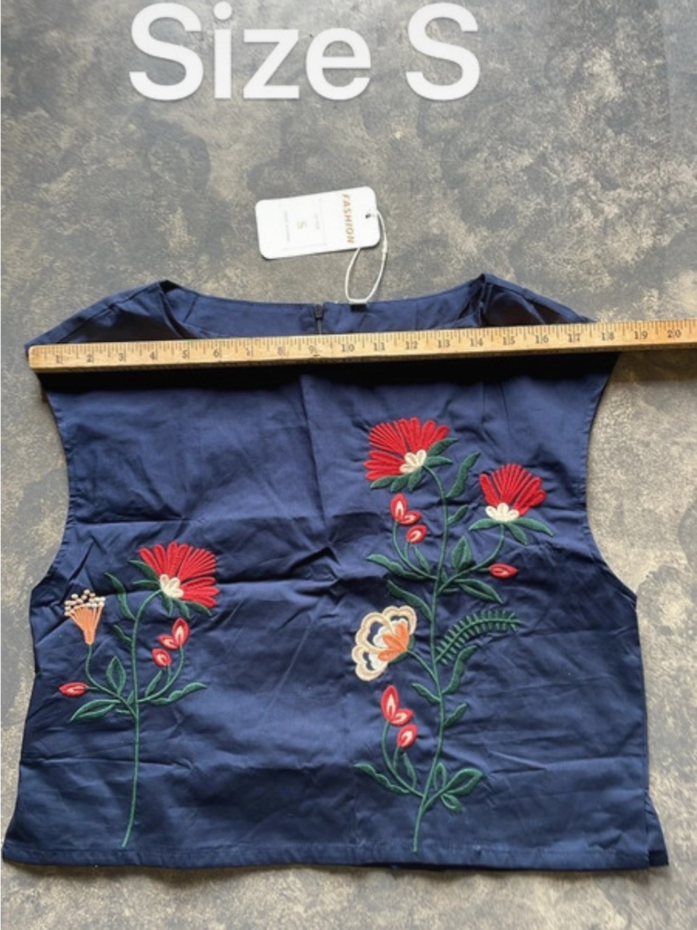 Navy Floral Two-Piece Crop Top & Maxi Skirt Set - Picture 8 of 12